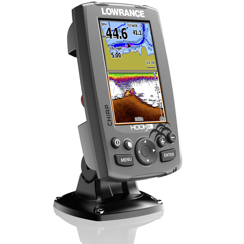 Lowrance HOOK-4 CHIRP DSI Fishfinder Chartplotter With Lake Insight Cartography image number 2