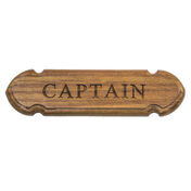 Whitecap Teak Captain Name Plate