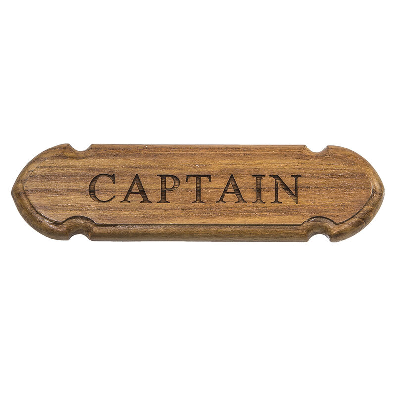 Whitecap Teak Captain Name Plate image number 1