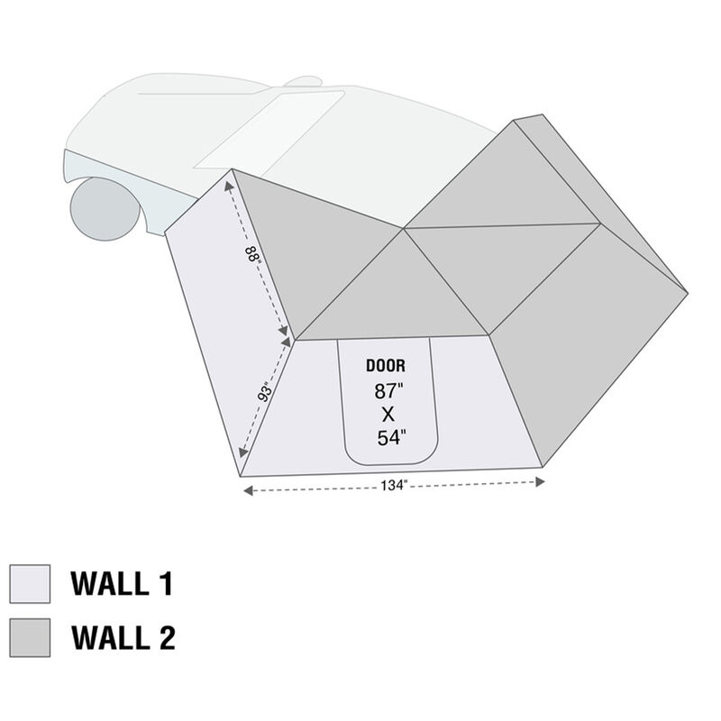 Overland Vehicle Systems Nomadic 270 LT Awning Wall 2, Driver Side image number 1