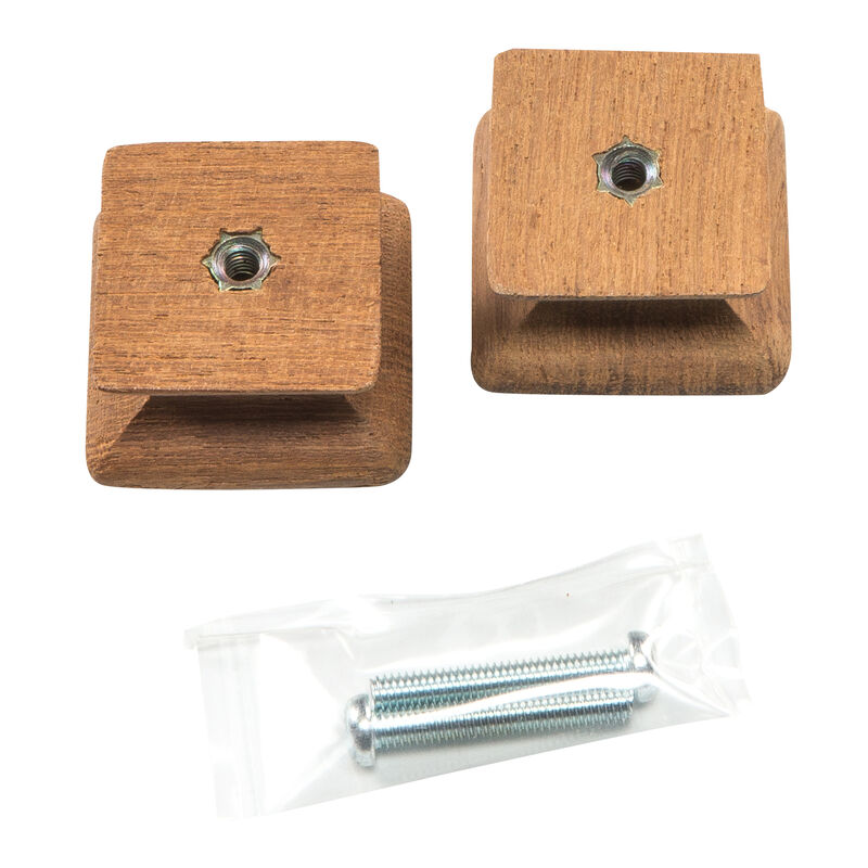 Whitecap Teak Square Drawer Knobs, 2-pk. image number 4