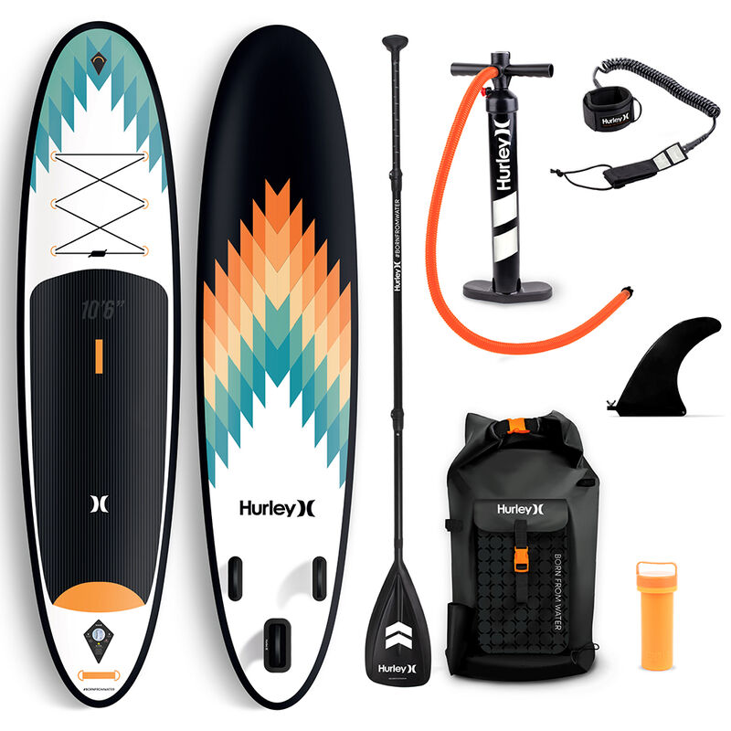 Hurley Advantage 10' 6" Outsider Inflatable Stand-Up Paddleboard Package image number 1