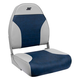 Wise Premium High Back Bass Boat Seat - Grey/Navy