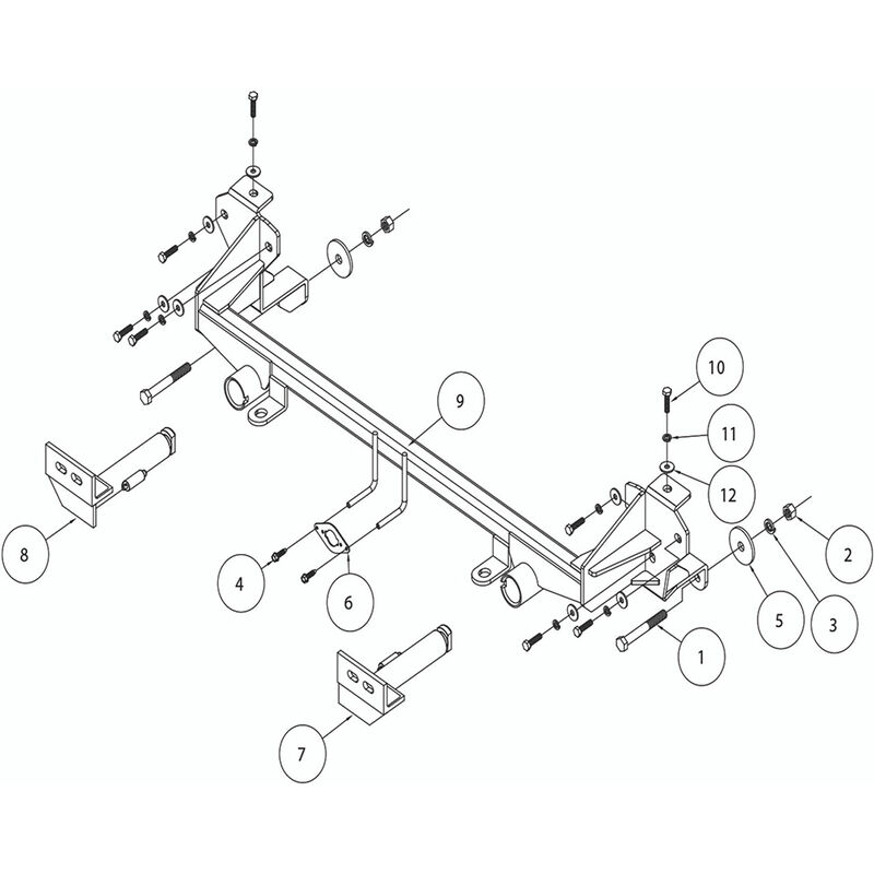 Roadmaster Crossbar Style Baseplate Kit—2012-2014 Honda CRV (521567-4) image number 2