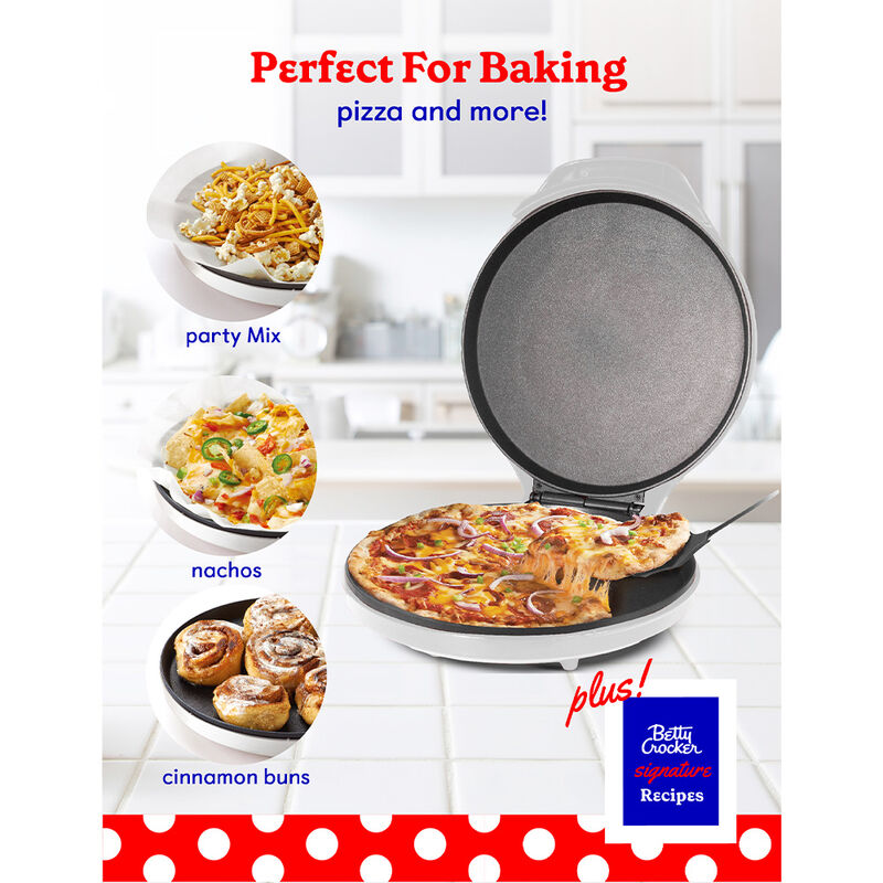 Betty Crocker 12" Pizza Maker, White image number 2