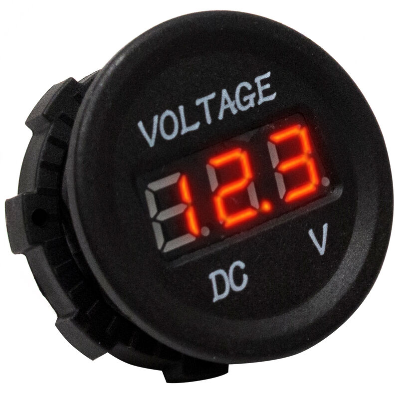 Race Sport DC Socket Digital Voltmeter, 5-30V DC image number 1