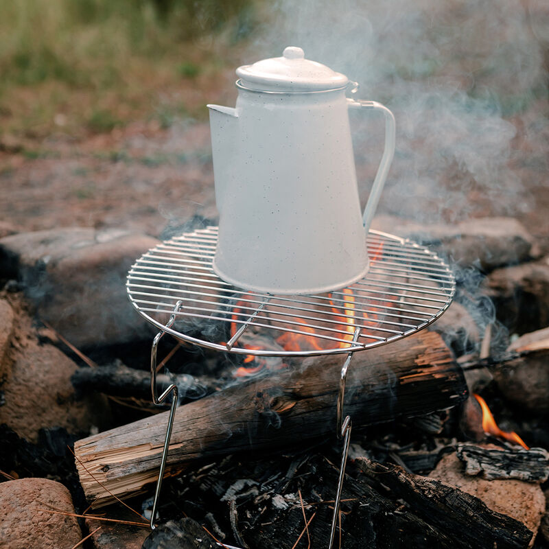 Stansport Enamel Percolator Coffee Pot and 4-Mug Set, White image number 9