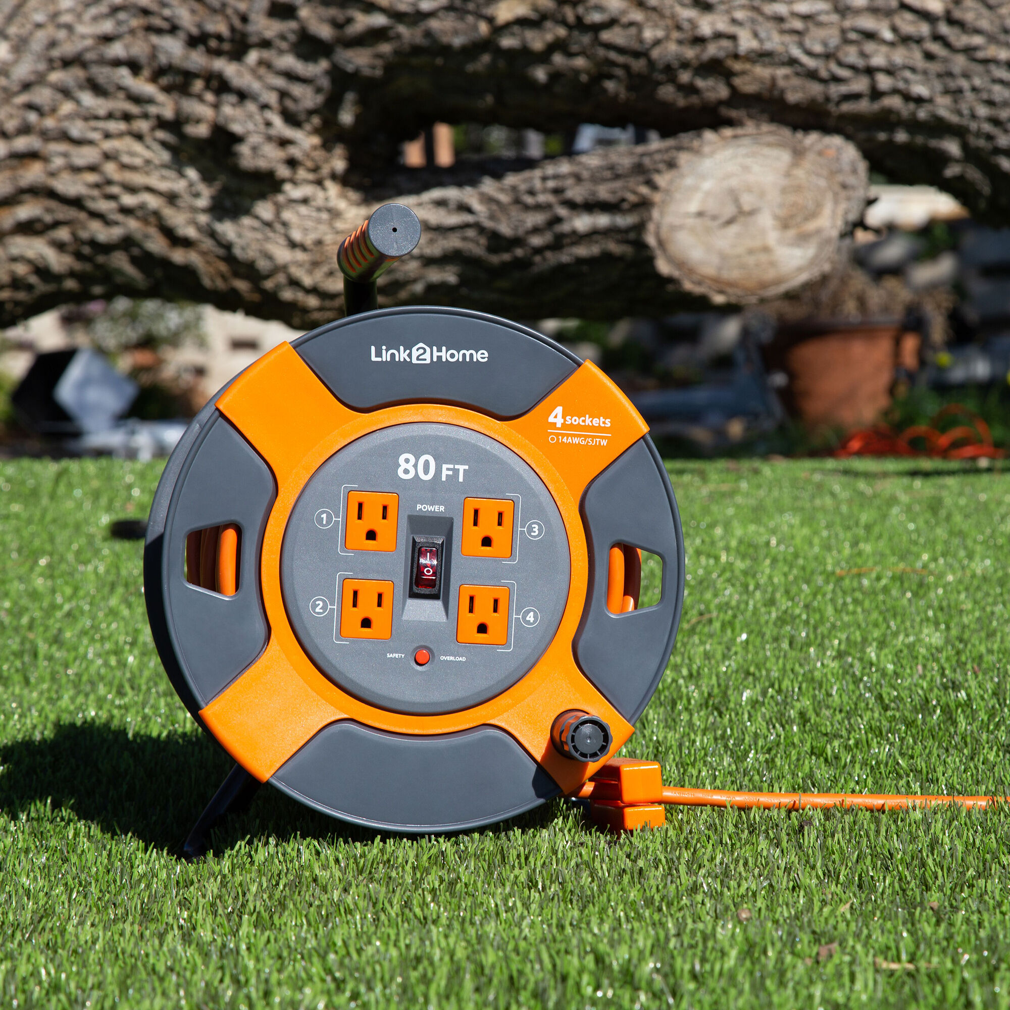 Link2Home 80' Extension Cord with 4 Outlets -