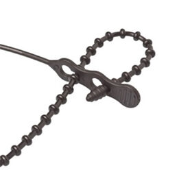 Ancor 18" Black Beaded Cable Tie, 10-Pack