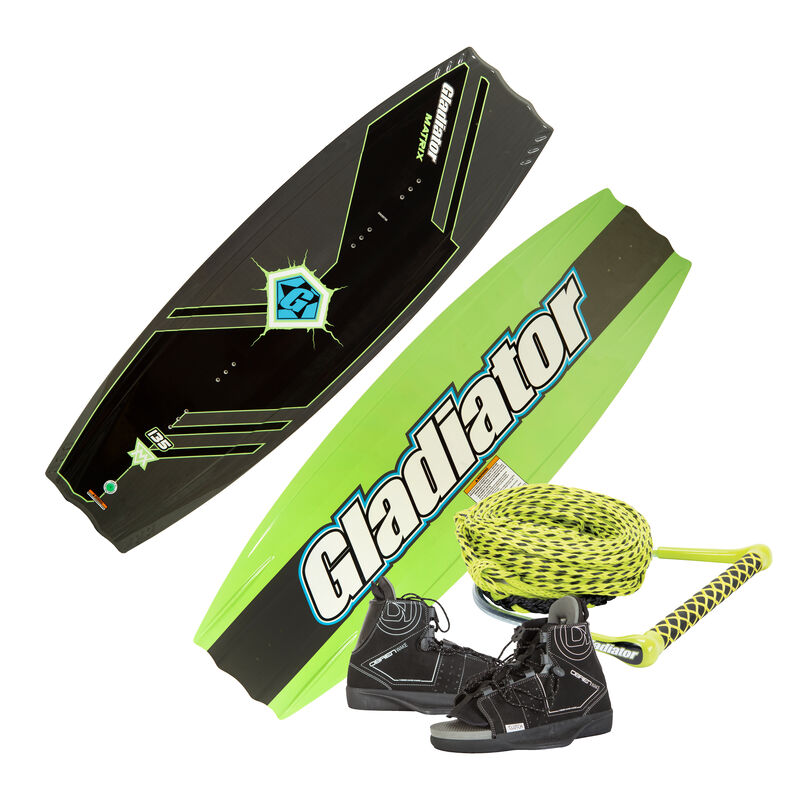 Gladiator Matrix 135 Wakeboard With Clutch Bindings And Rope image number 1