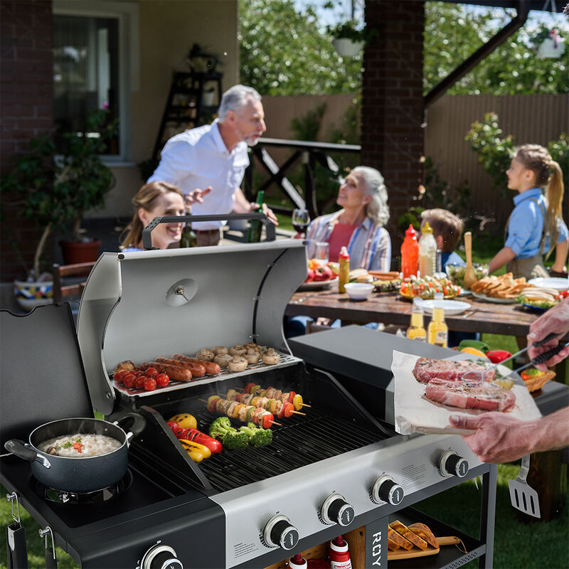 Royal Gourmet ZH3004S Premium Gas Grill & Pizza Oven Combo + Side Burner image number 5