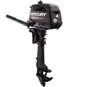 Mercury 4hp Tiller FourStroke Outboard Motor - 15" Shaft, Manual Tilt/Trim, Manual Start