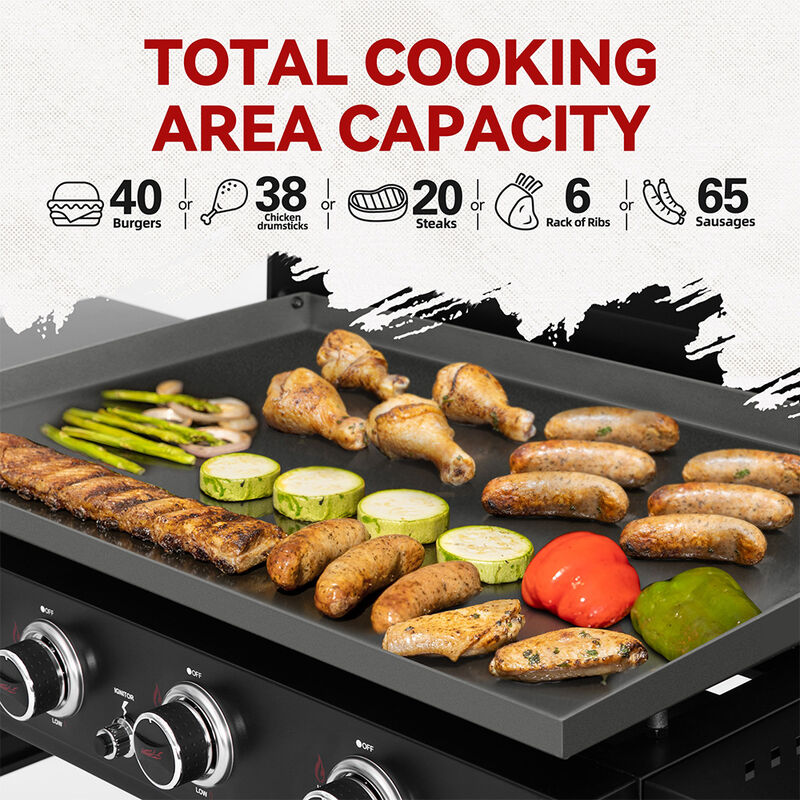 Royal Gourmet 36" 4-Burner Flat Top Gas Griddle with Hard Cover image number 9