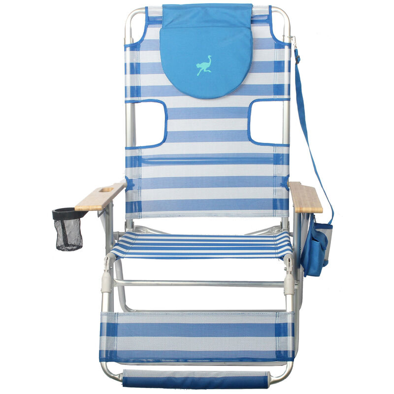 Ostrich Altitude 3N1 Beach Chair, Blue/White image number 2