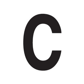 Hardline 3" Individual Black Letter, C