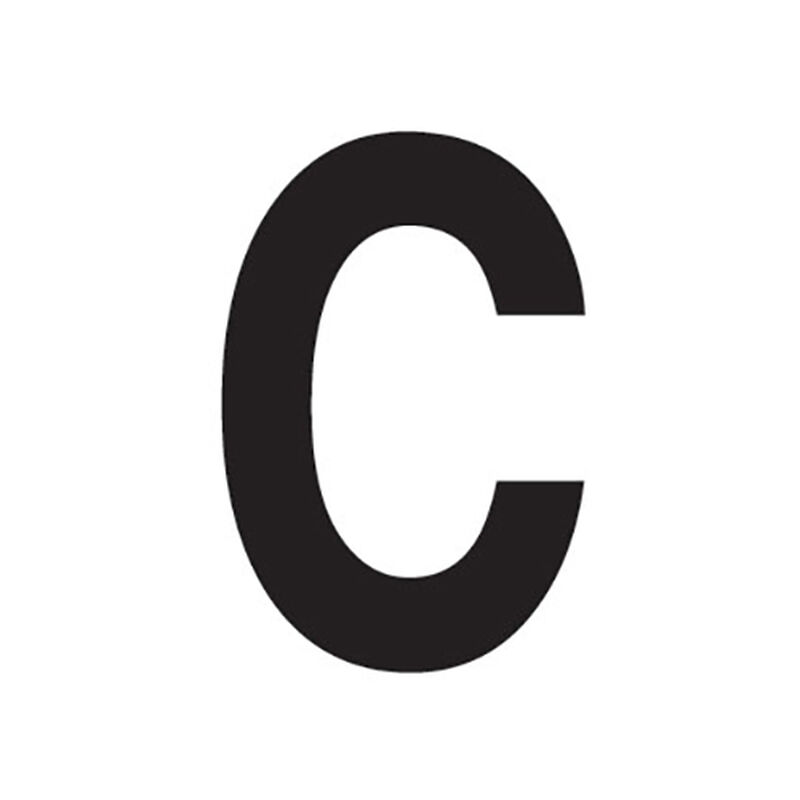 Hardline 3" Individual Black Letter, C image number 1