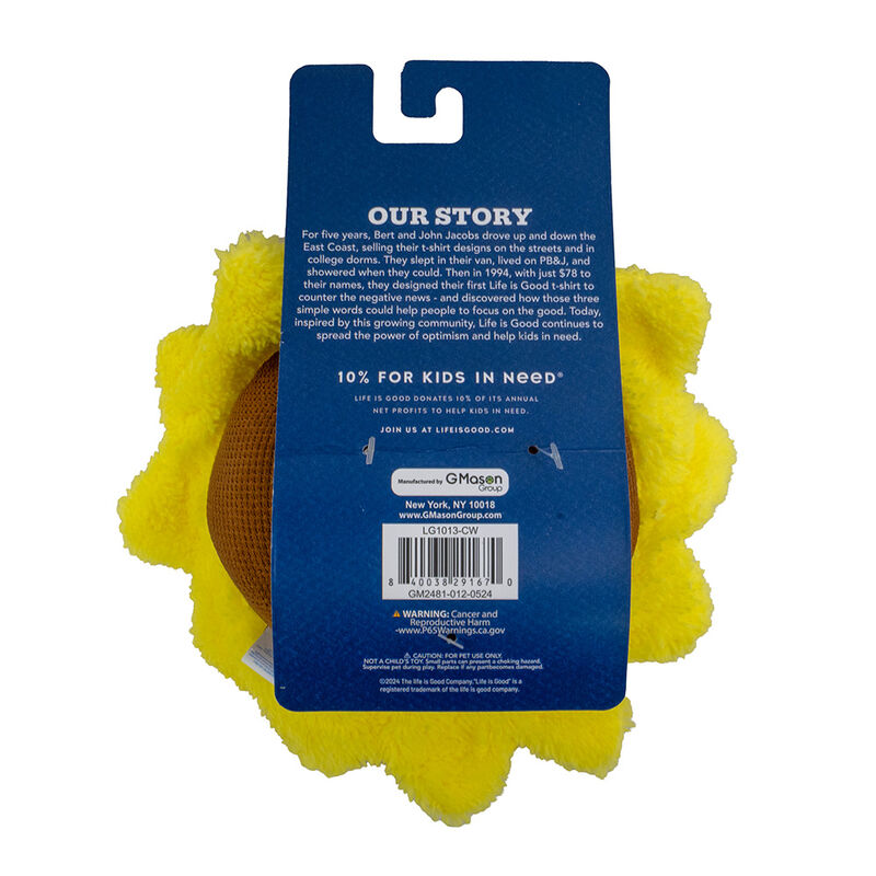 Life is Good Sunflower Spike Ball with Squeaker Inside image number 2