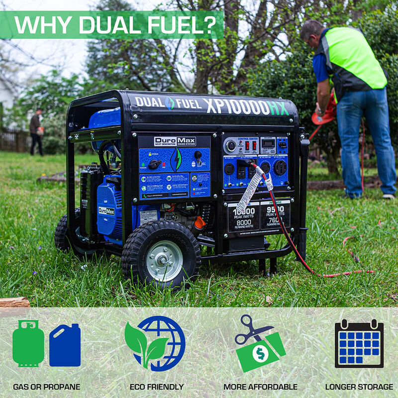 DuroMax 10,000-Watt 439cc Dual Fuel Portable Generator with CO Alert image number 3