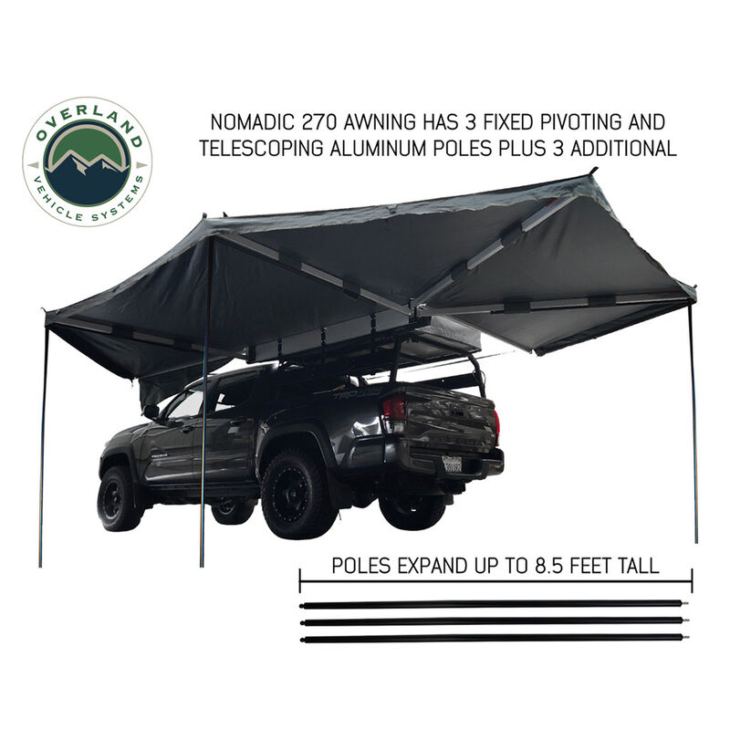 Overland Vehicle Systems 270 Driver-Side Awning and Wall 1, 2, and 3 with Mounting Brackets image number 13