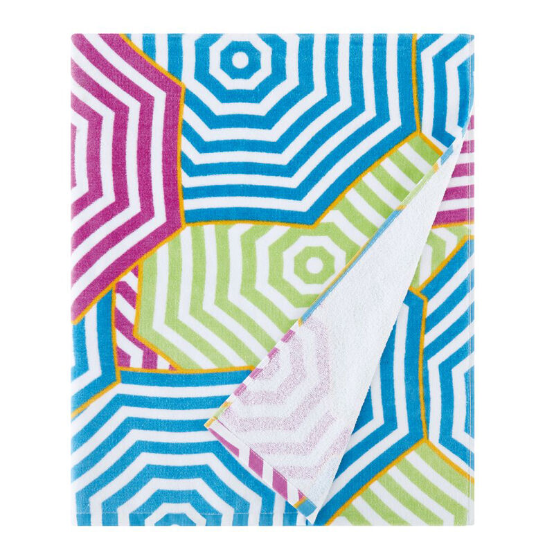 Enclave Beachside Cotton Beach Towel, Multi, 34" x 64" image number 1