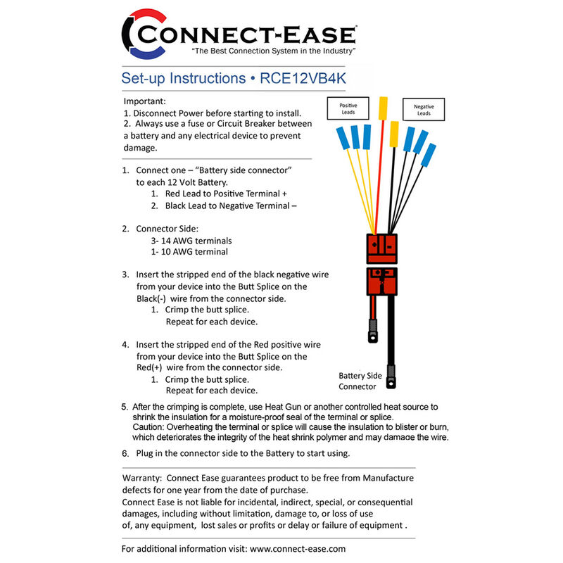Connect Ease 12-Volt Multi-Application (4) Connection Kit, Lithium Compatible image number 2