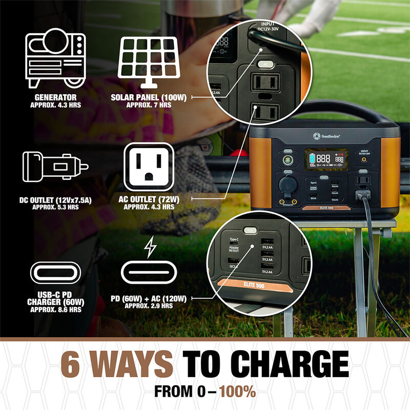 Southwire Elite 500 Series Portable Power Station image number 8