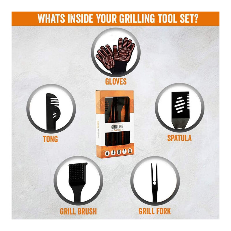 Yukon Glory Heavy-Duty 5-Piece Grilling Tools Set image number 2