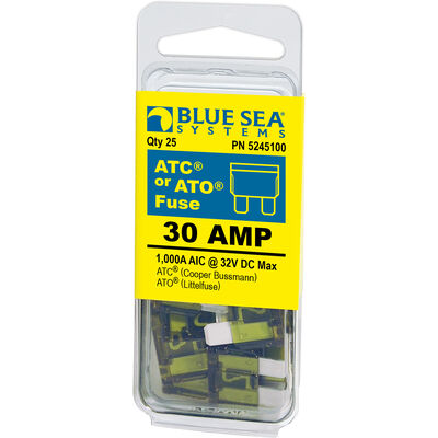 Blue Sea Systems 30A ATO/ATC Fuse (25 Pack)