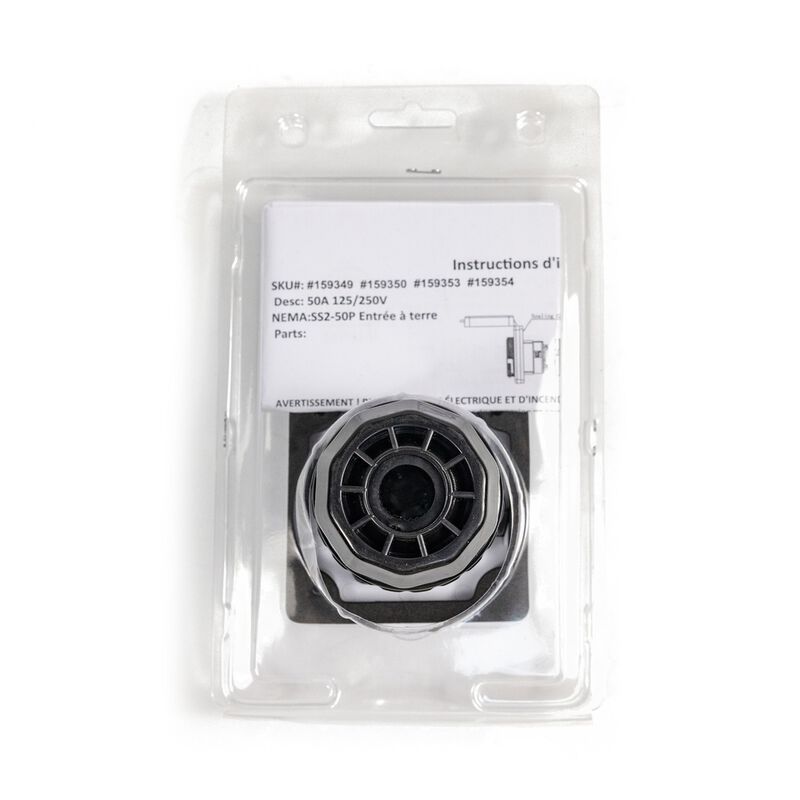 Electric World White 50A RV Inlet  image number 9