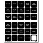 Blue Sea 4218 Square Format DC Panel Label Set V2, 30 labels