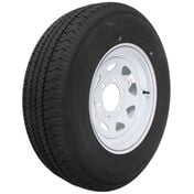 Kenda Loadstar 15" ST225/75R-15 Radial Trailer Tire With White Wheel Assembly