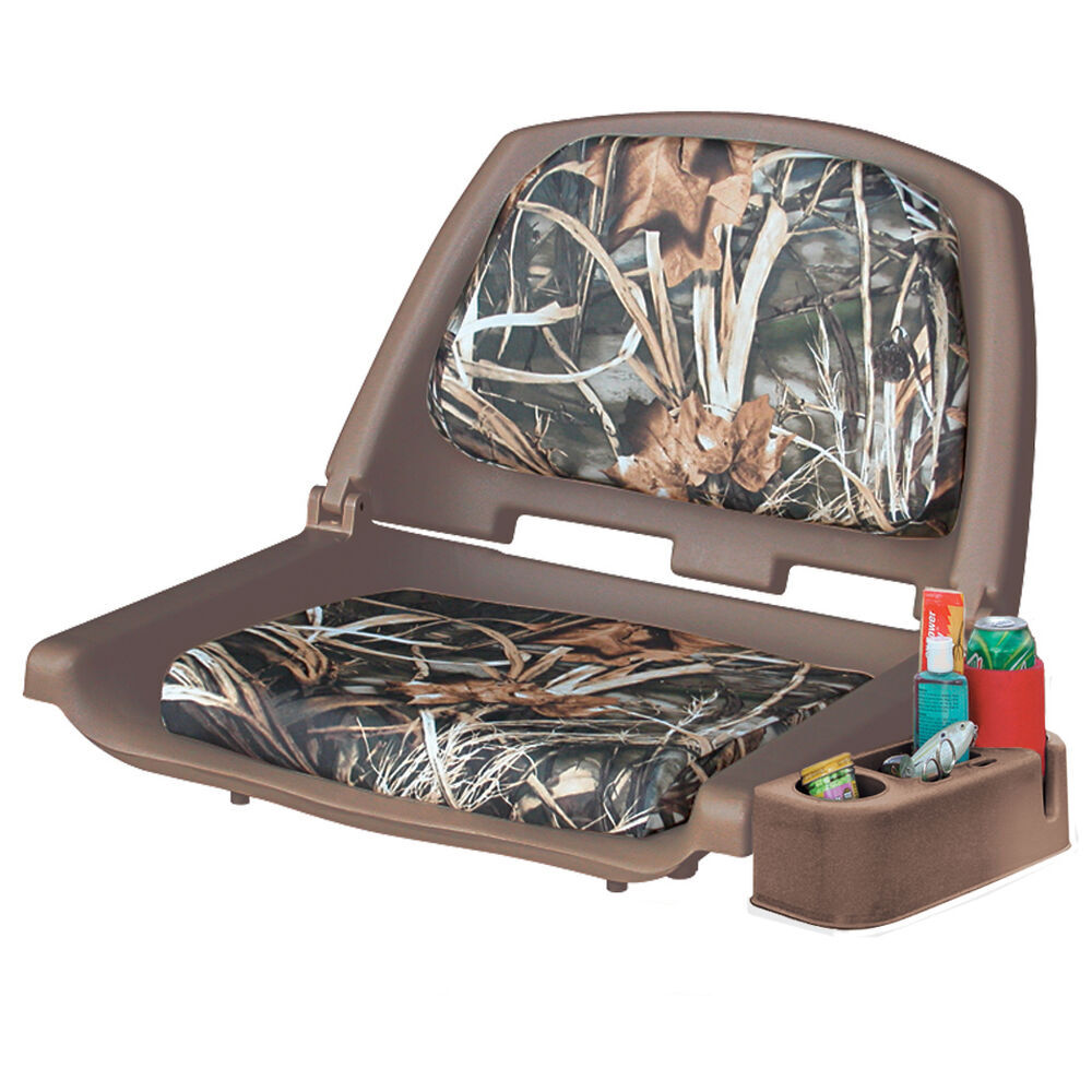 Wise Folding Boat Seat With Caddy, Camo Padded Overton's