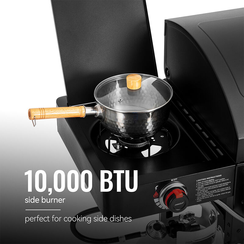 Royal Gourmet ZH3005 2-Burner Gas + Charcoal Combo Grill with Side Burner image number 9