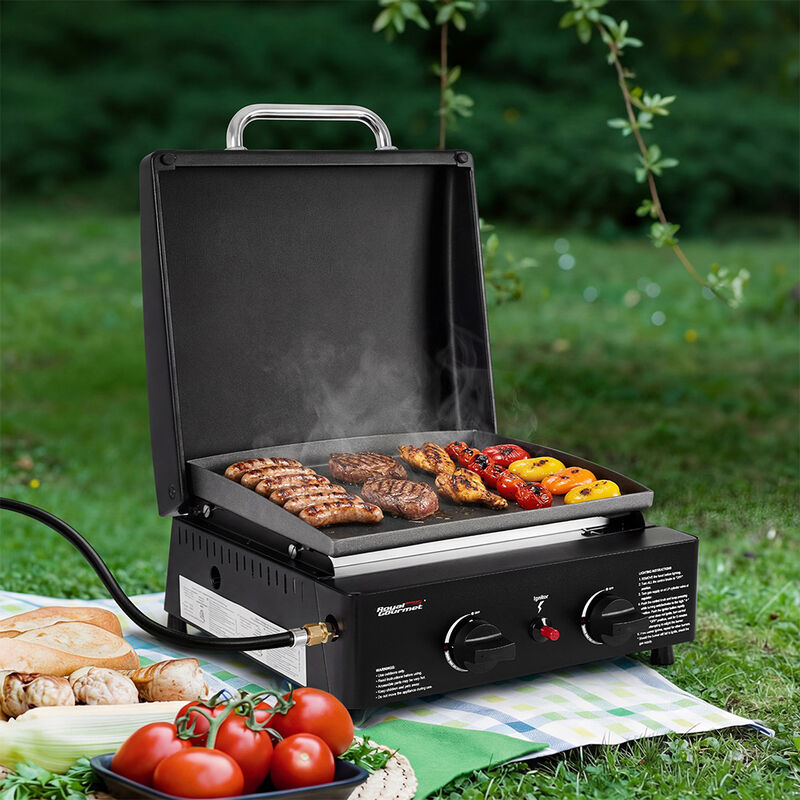 Royal Gourmet PD1502H Portable 2 Burner Gas Griddle with Hood image number 5