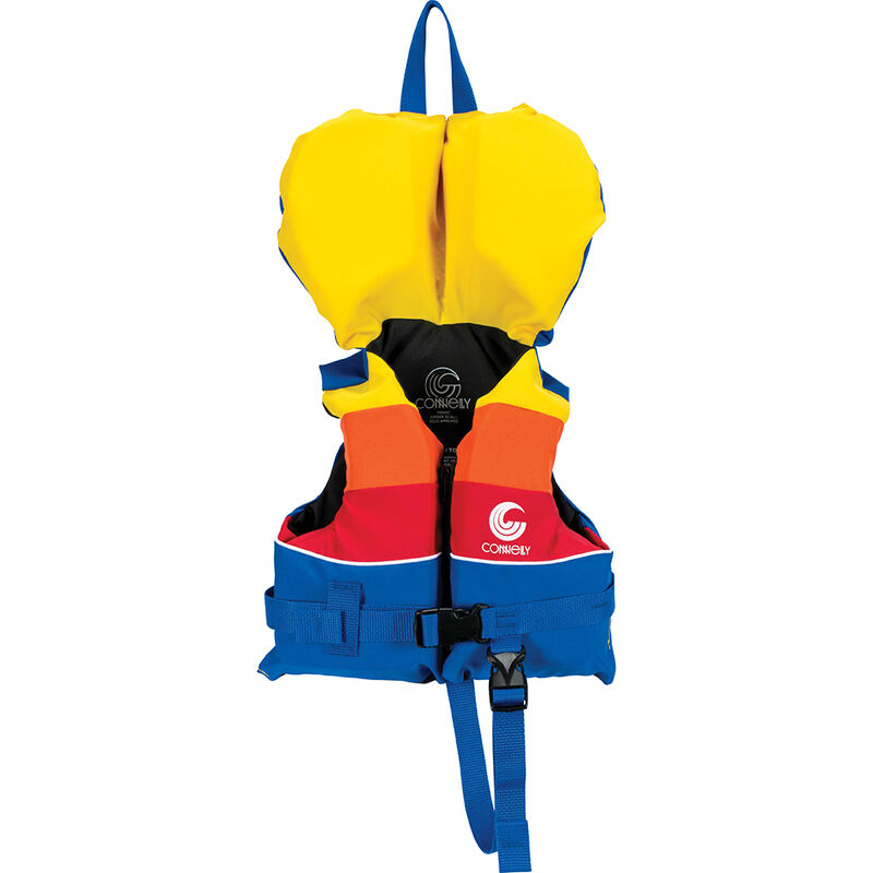 Connelly Infant Retro Nylon Life Vest, Blue/Yellow/Orange