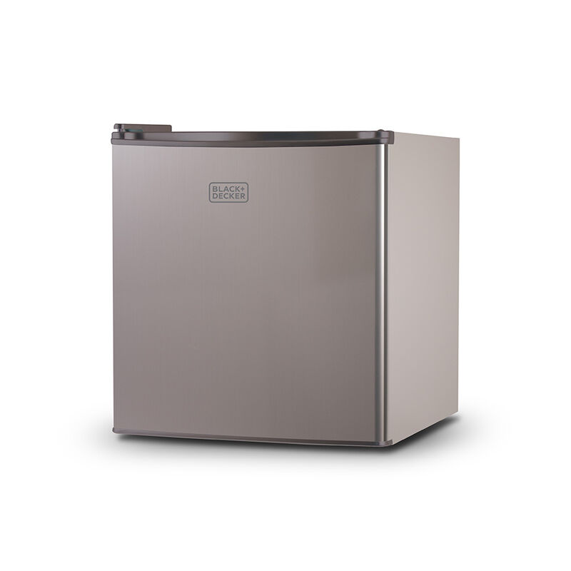 Black+Decker 1.7 cu. ft. Mini Fridge with Freezer, VCM Stainless Look