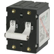 Blue Sea Systems A-Series Toggle Switch AC Circuit Breaker, Double Pole 32 Amp