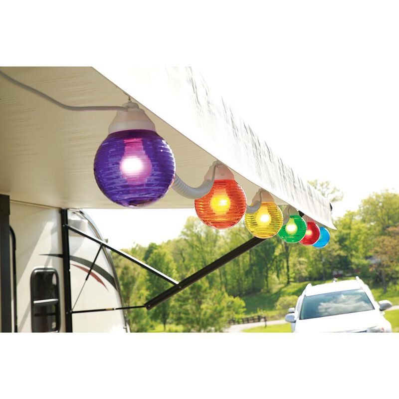 6 Multicolor Globe Lights with 30' Cord image number 4
