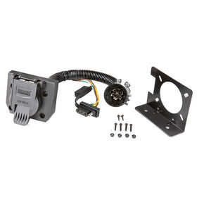 Draw-Tite Vehicle End 4 Flat And 7 Blade Trailer Wiring Connector, Compatible with Buick, Cadillac, Chevrolet, Chrysler, Dodge, Ford, GMC, Hummer, Infiniti, Isuzu, Jeep, KIA, Lexus, Lincoln, Mercury, Nissan, Oldsmobile, RAM, Saab, Saturn, Toyota vehicles