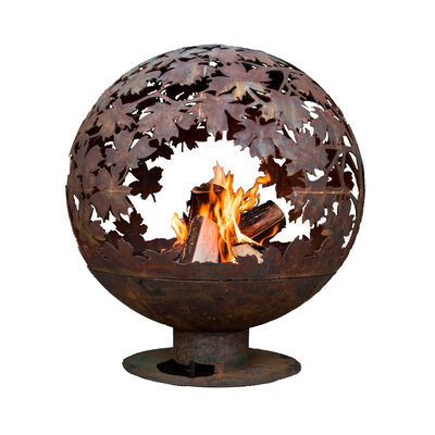 Esschert Design Blowing Leaf Fire Sphere, Large