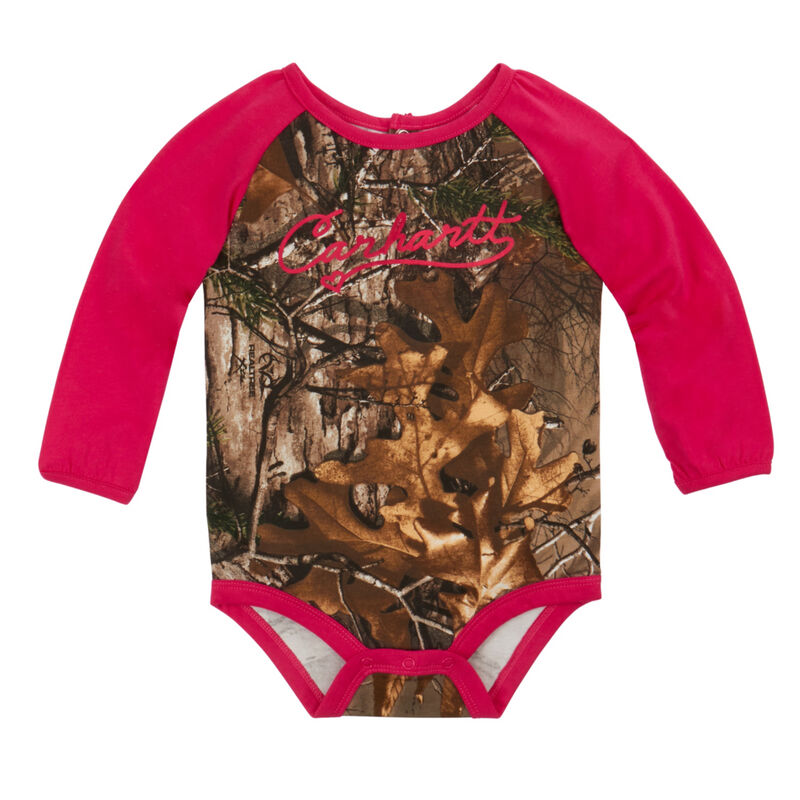 Carhartt Infant Camo Raglan Long-Sleeve Bodysuit image number 1
