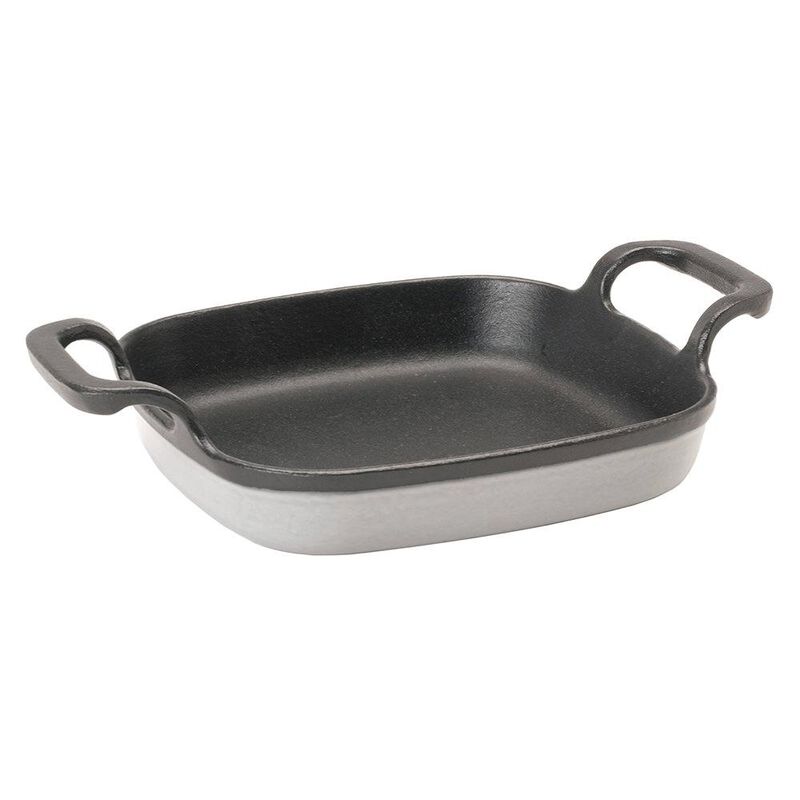 Bayou Classic® 6-in Enameled Baking Dish, Weathered Grey image number 1