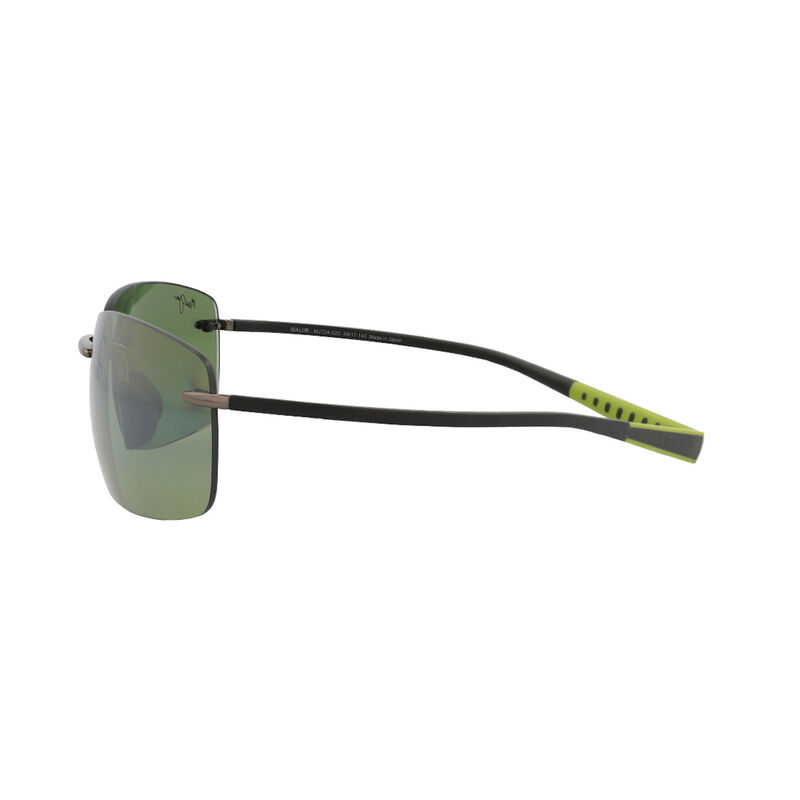 Maui Jim Core Sunglasses with Titanium Shield/Wrap Frame, Gunmetal/Green image number 3