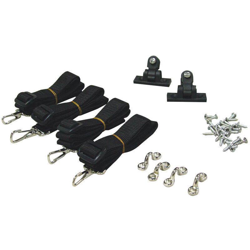 Shademate White Vinyl Stainless 3-Bow Bimini Top 6'L x 46''H 67''-72'' Wide image number 3