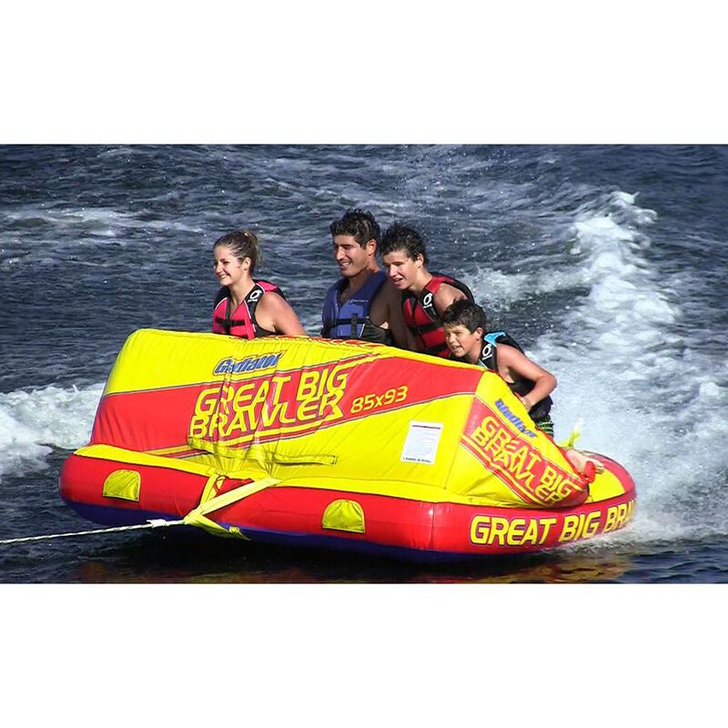 Gladiator Great Big Brawler 4-Person Towable Tube With Lightning Valve image number 8
