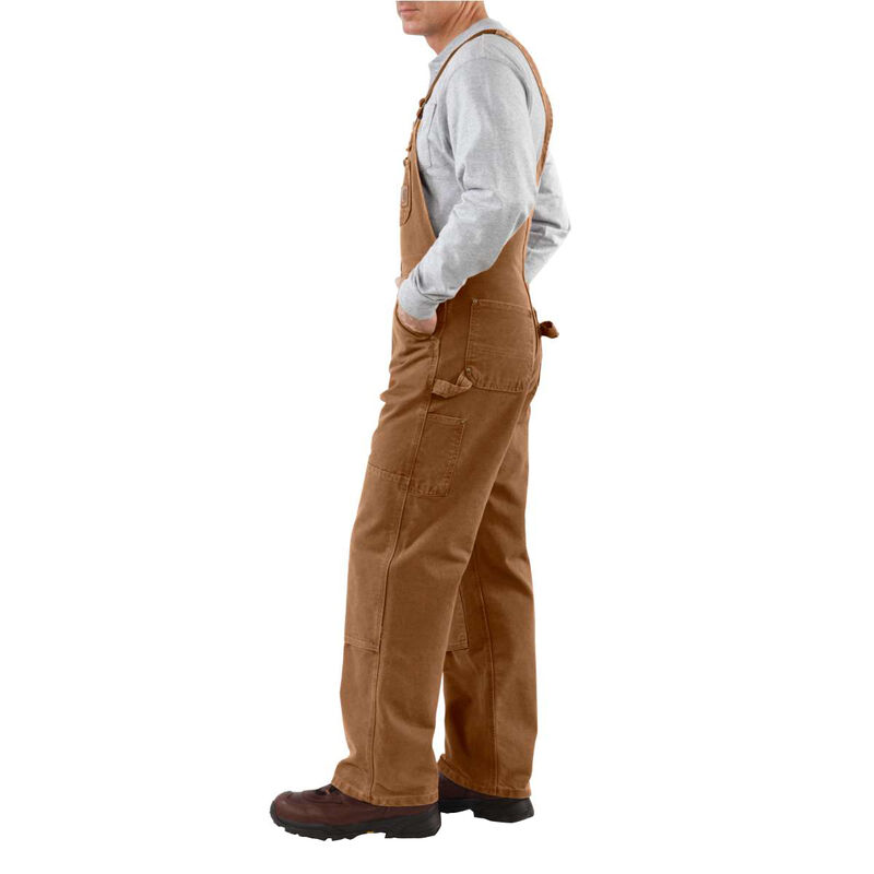 Carhartt Men's Sandstone Unlined Bib Overall image number 6
