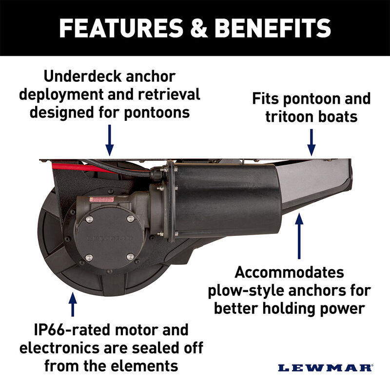 Lewmar Venta Pontoon Anchor Winch  Extendable Kit image number 4