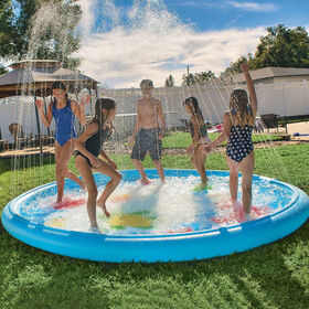 WOW Under the Sea 10' Inflatable Splash Pad Wading Pool with Sprinkler