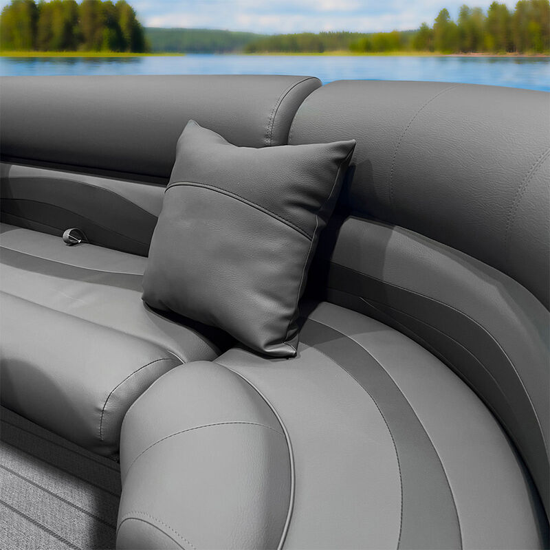 Wise Pontoon Boat Furniture Throw Pillow image number 3