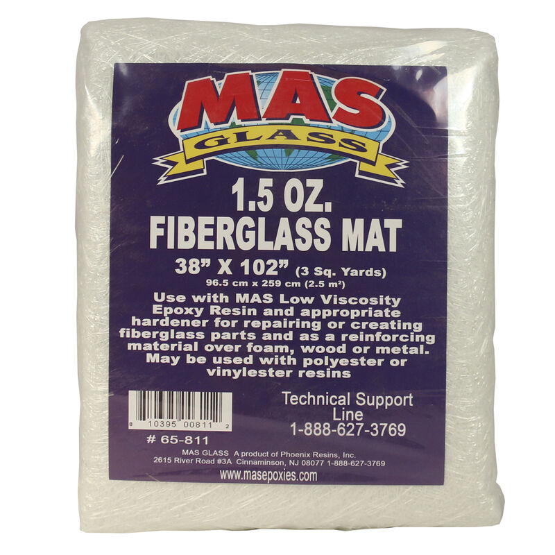 MAS Epoxies 1.5-oz. Fiberglass Mat, 38" x 102" image number 1